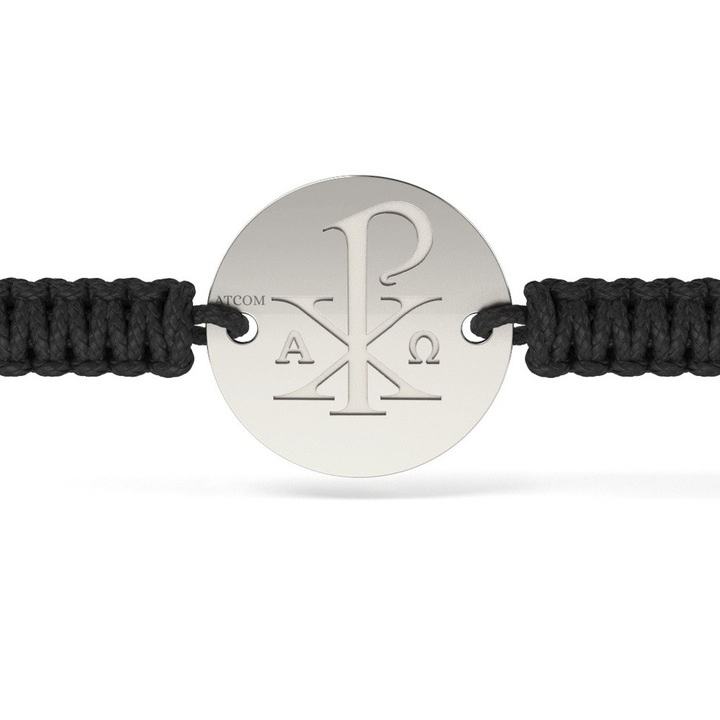 ATCOM Ortodox zsinór karkötő, Ezüst medállal