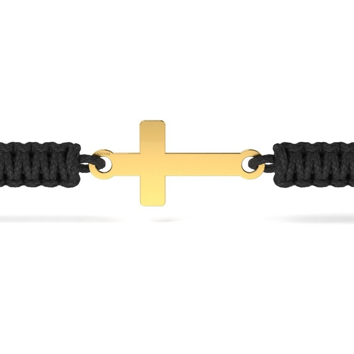 Гривна от жълто злато с корда православна модел 02