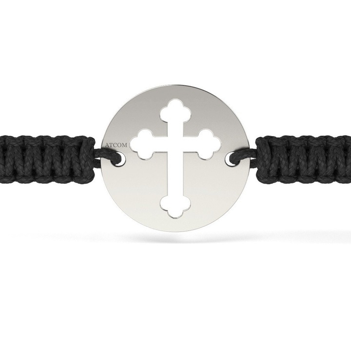 Ezüst karkötő ortodox zsinórral 06-os modell