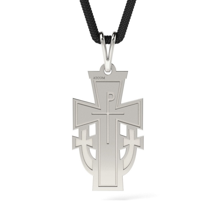 Ezüst medál zsinórral ortodox modell 20