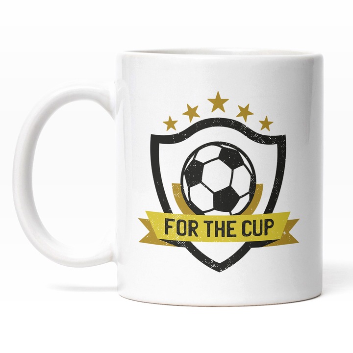 Cana Cu Minge Football, Text In Engleza For The Cup, Sport In Echipa, 330 ml, Maner Alb