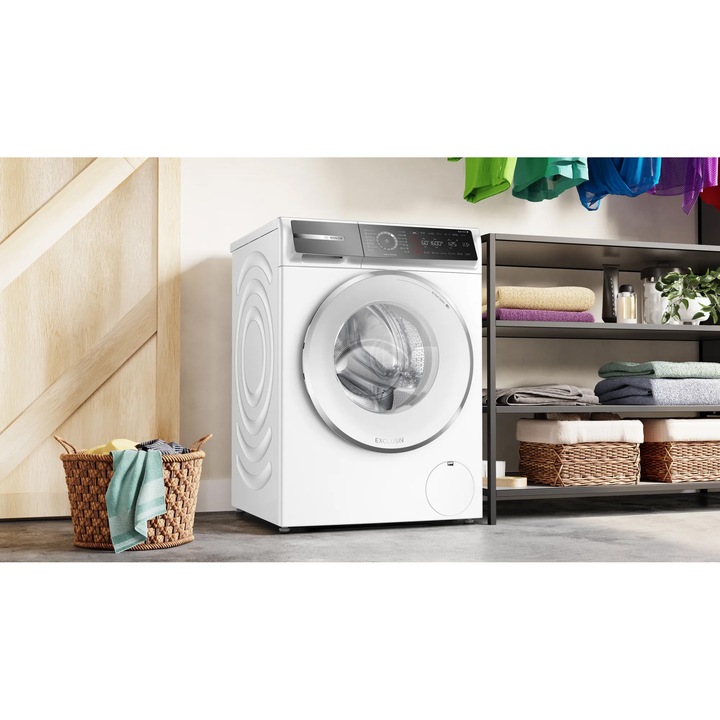 Masina de spalat rufe Bosch WGB25690BY, 10 kg, 1600 RPM, EcoSilence Drive, Home Connect , Iron Assist, Clasa A, 60 cm, Alb