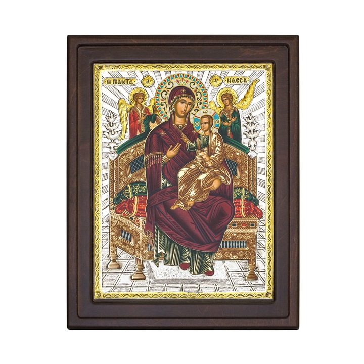 Icoana din argint Maica Domnului Pantanassa Vindecatoarea 25x32 cm