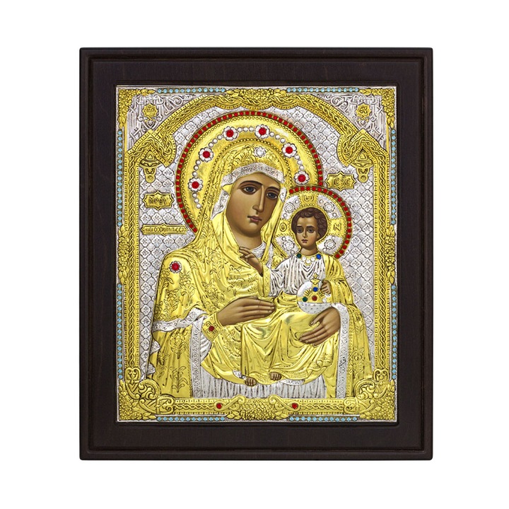 Icoana din argint Maica Domnului din Ierusalim 36x43 cm