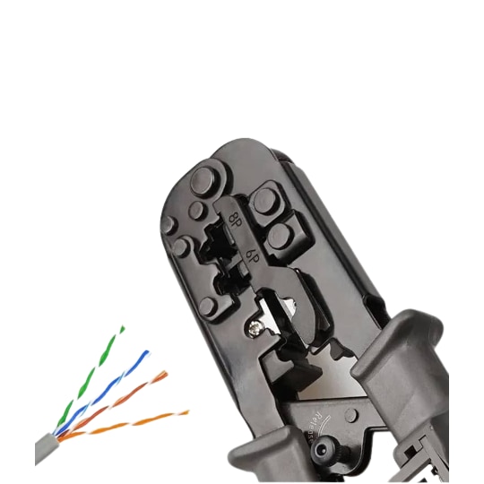 Клещи за кримпване на RJ45, RJ12, RJ11, С тестер, Сив - eMAG.bg