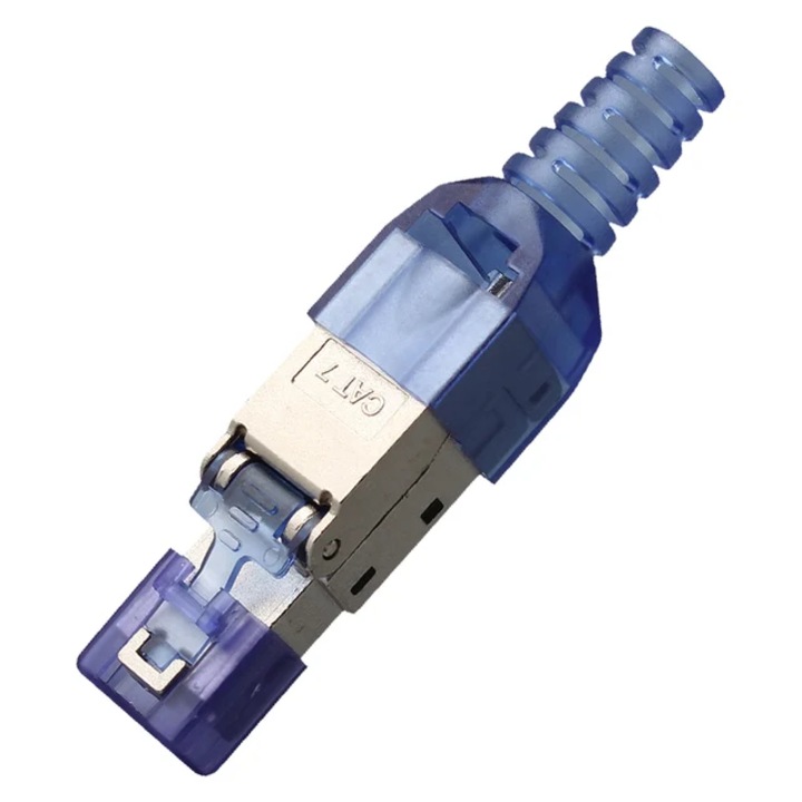 Конектор, Rj45, Кат. 7, STP, Син