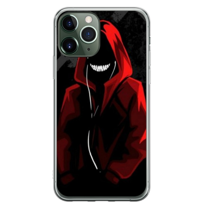 Egyedi HQ Print 360 fokos tok Apple iPhone 11 Pro készülékhez, Evil Hoodie Man modell, többszínű, S1D1M0197