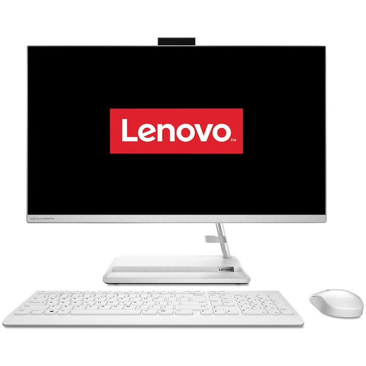 Настолен компютър All-in-One Lenovo IdeaCentre AIO 3 27ALC6, AMD Ryzen™ 7 7730U, 27", Full HD, IPS, 16GB DDR4, 512GB SSD M.2, AMD Radeon™ Graphics, No OS, White