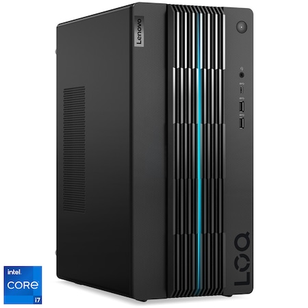 Sistem Gaming Lenovo LOQ 17IRB8 cu procesor Intel® Core™ i7-13700F pana la 5.20 GHz, 32GB DDR4, 1TB SSD M.2 2280 PCIe® 4.0x4 NVMe®, NVIDIA® GeForce RTX™ 4060 Ti 8GB GDDR6, No OS, Raven Black