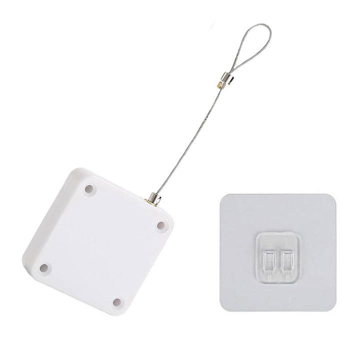 Автоматична брава SIKS, стоманено въже P12, за врати, прозорци, мощност 1200N, бяла