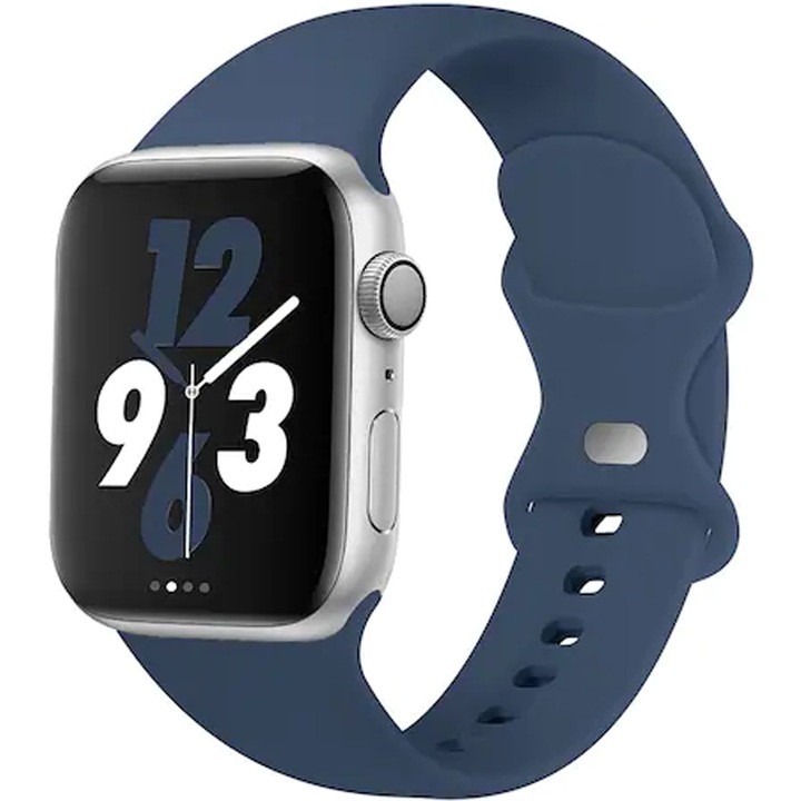 Curea pentru smartwatch, QGKPL, Silicon, Compatibil cu Apple Watch 38/40mm, Albastru
