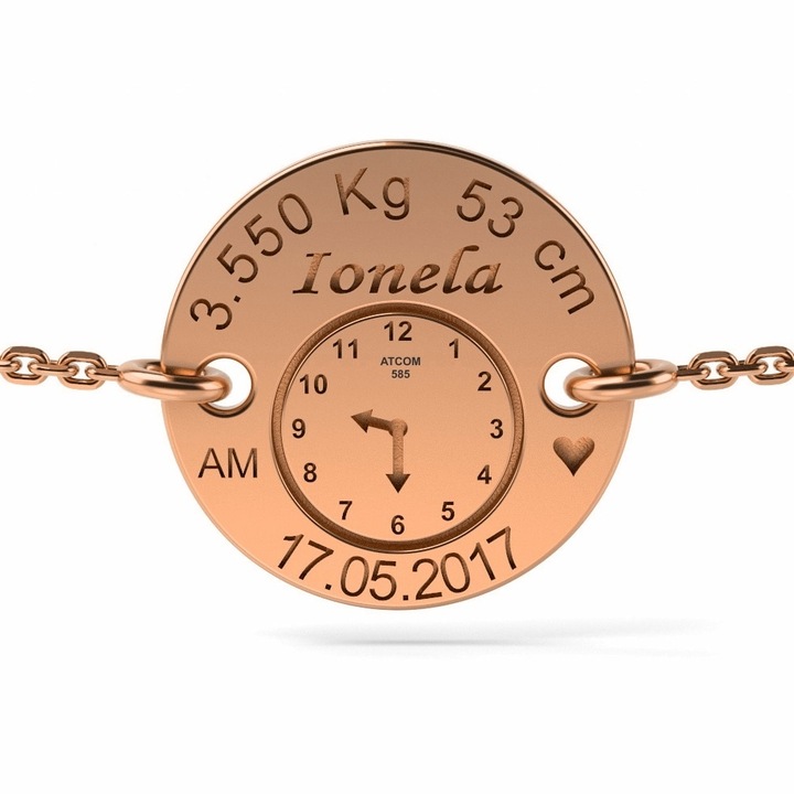 Гривна Birthday Clock, Розово злато