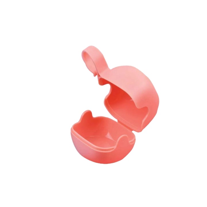 Cumi doboz, BPA mentes, 6 x 6 x 5,5 cm, rózsaszín