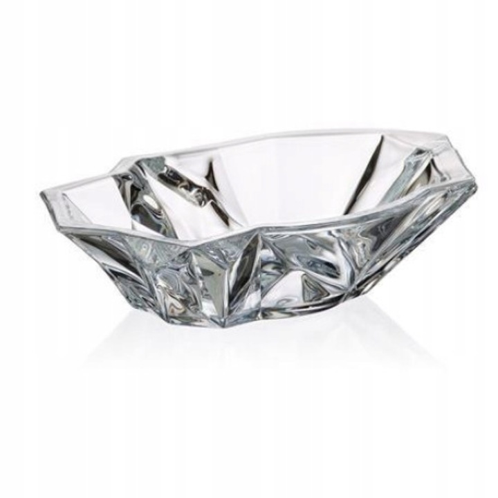 Salátás tál, Bohemia, Cristal, 33cm, Átlátszó