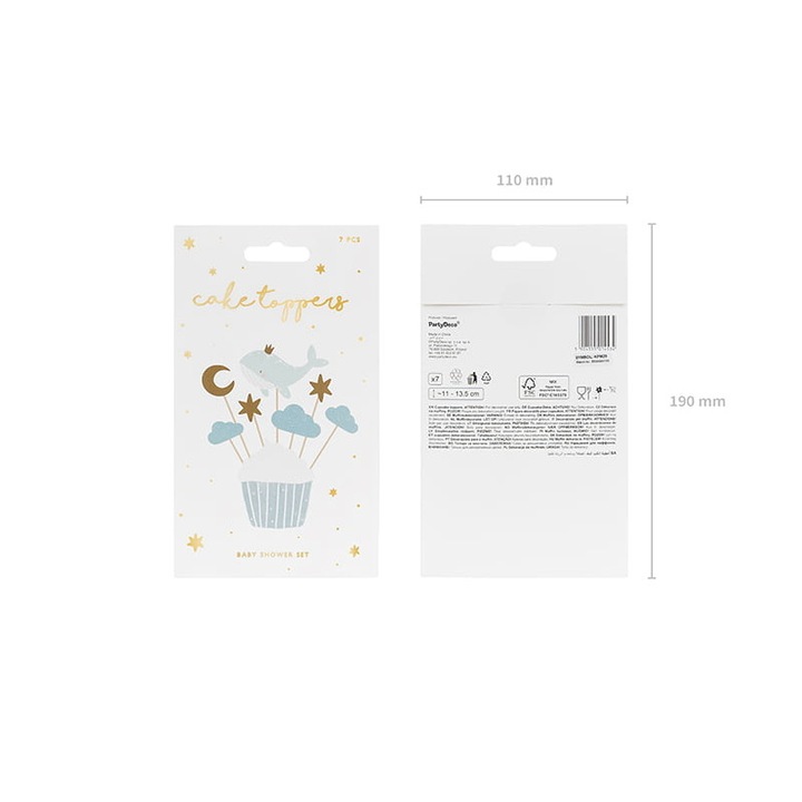 Топер за мъфини - Кит, 11-13,5 см, 7 части