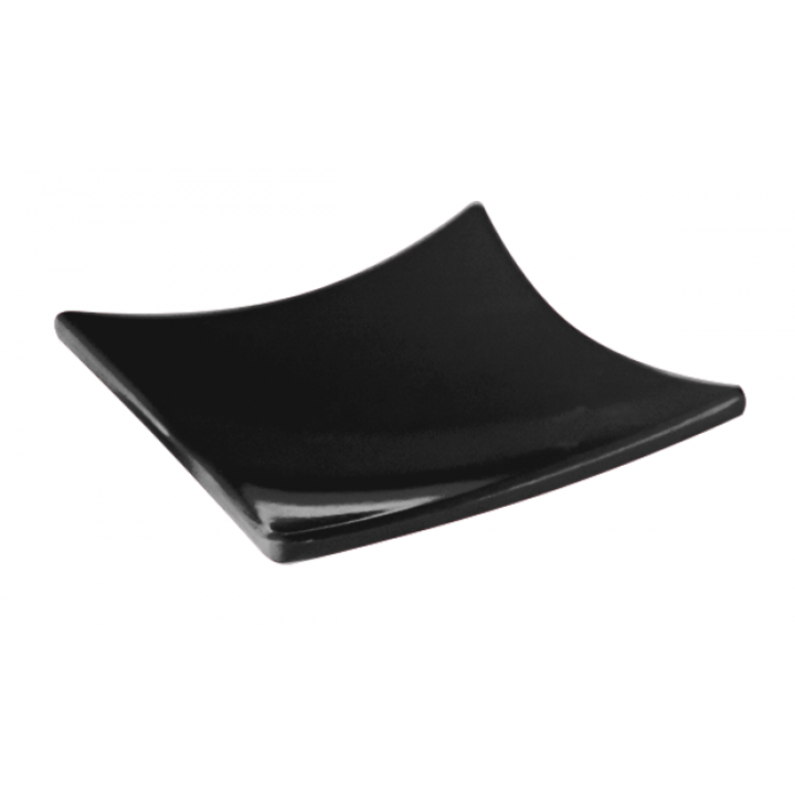 Farfurie melamina patrata RAKI 8x8x1cm neagra