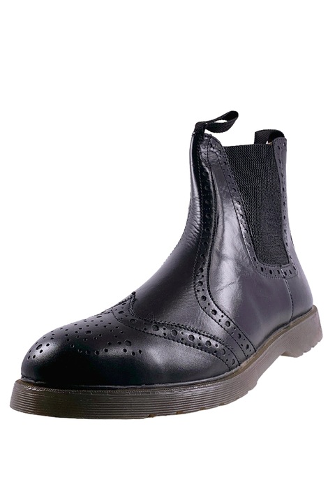 Ghete barbati, Pukka, Piele naturala, Marime 43, Negru