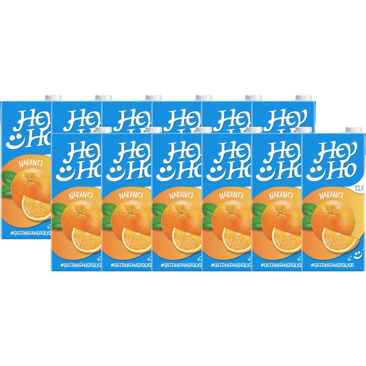 Hey-ho Narancs gyümölcslé, 12%, 12x1l