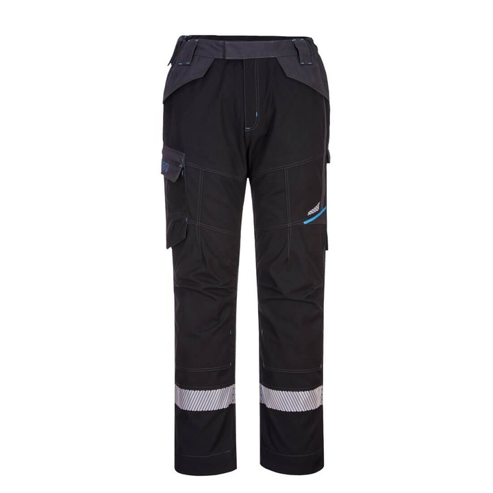 Pantaloni protectia muncii, Portwest, Poliester, Negru, 32 EU
