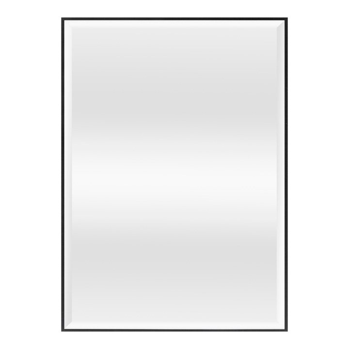 [en.casa] Fali tükör Novoli 71,8 x 51,8 cm műanyag fekete