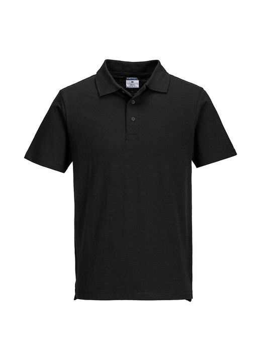 Tricou polo barbati, Portwest, Poliester/Bumbac, Negru