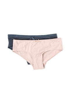 Dorina, Set de chiloti hipster gri cu bej - 2 perechi D17164D9-2P-N60-BLUE-CHARCOAL, Bej/Gri, 2XL Dorina, Set de chiloti hipster gri cu bej - 2 perechi D17164D9-2P-N60-BLUE-CHARCOAL, Bej/Gri, 2XL