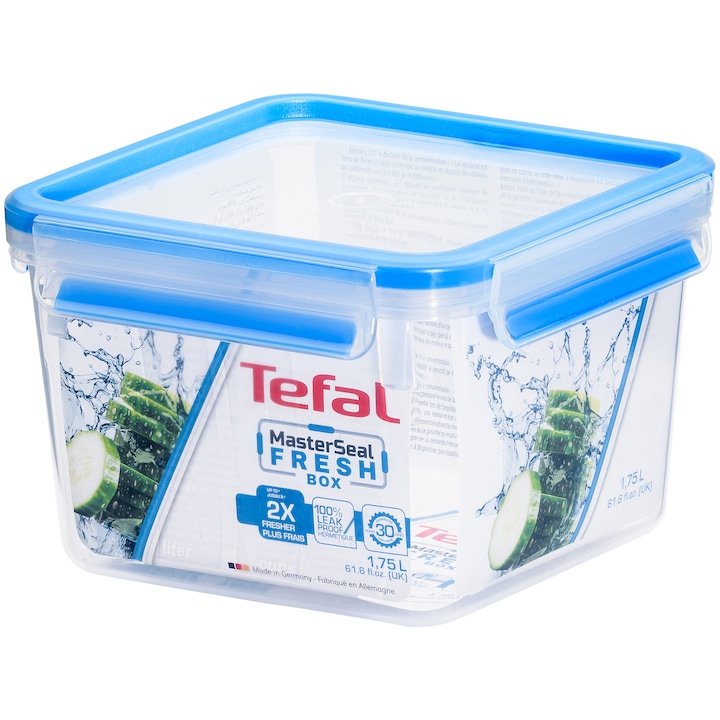 Caserola Tefal Clip&Close, 1.75L, 100% etans, compatibila cuptor cu microunde, plastic