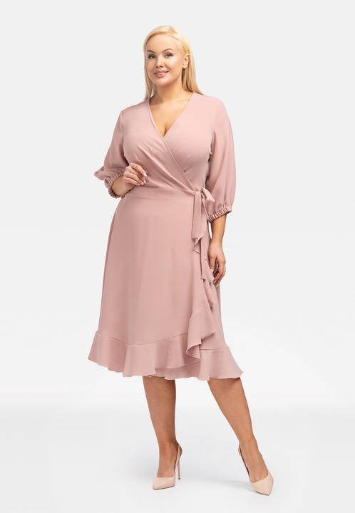 Rochie, Karko, Poliester, Marime 46/48, Roz deschis