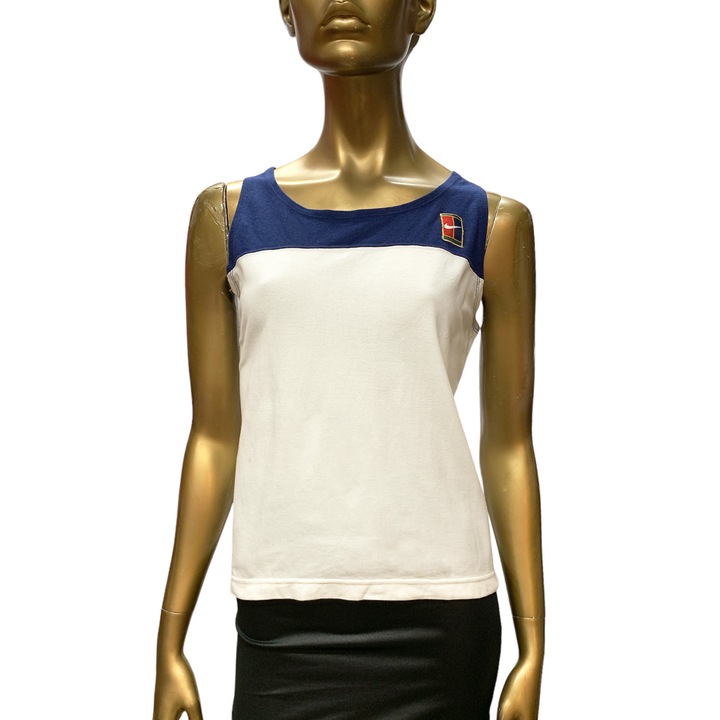 Nike női felső 740390-100-L 10-172, kéttónus, hímzett logó, pamut, L, fehér