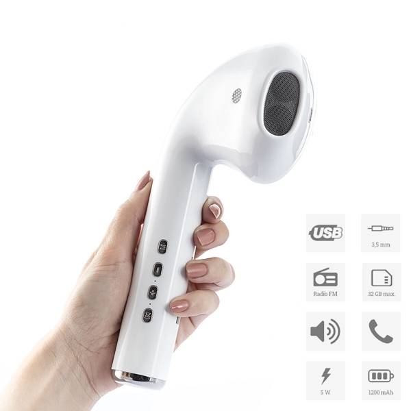 Boxa bluetooth portabila, Funsker, Radio FM, Microfon, intrare Card microSD, 1200 mAh, 5 W