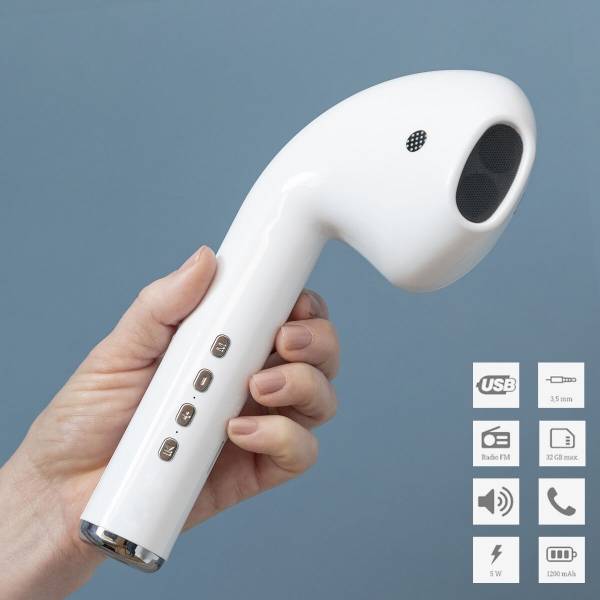 Boxa bluetooth portabila, Funsker, Radio FM, Microfon, intrare Card microSD, 1200 mAh, 5 W