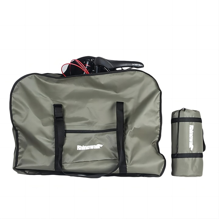 Geanta de umar, Impermeabila, Multifunctionala, Pentru biciclete, 20", 83x33x69cm, Verde armat