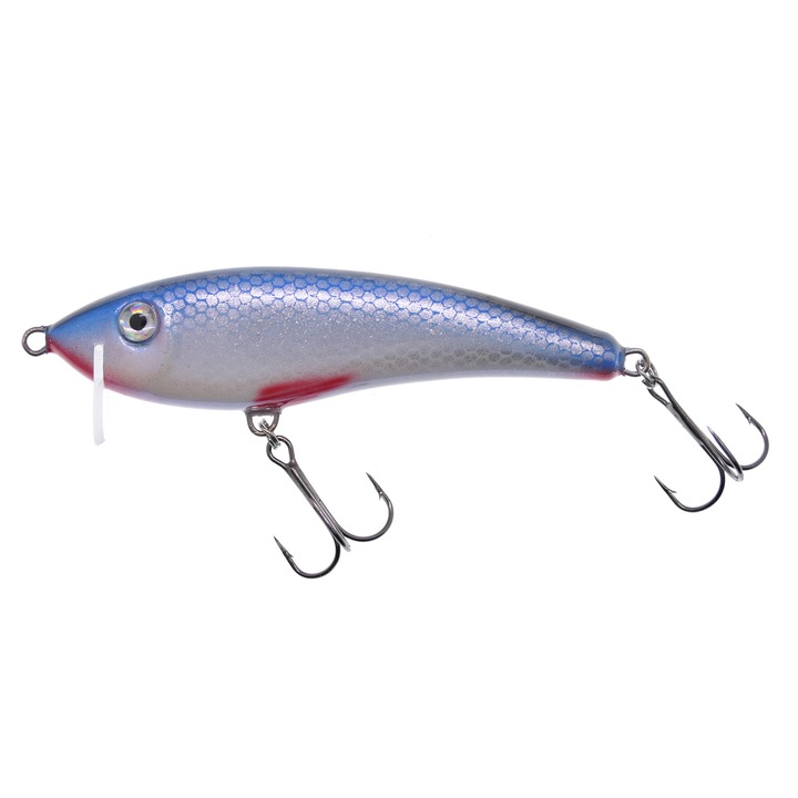 Vobler Gloog Hermes 90s, 9cm, 20gr, Sinking, RB, pentru pescuitul la avat