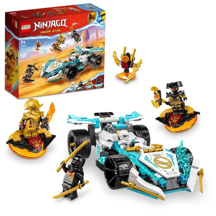 LEGO® Ninjago - Masina de curse Spinjitzu a lui Zane cu puterea dragonului 71791, 307 piese