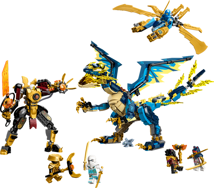 りょ LEGO® Ninjago™ - Dragonul stihie vs. robotul imparatesei