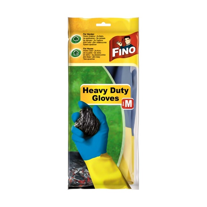 Set 4 x Manusi Fino, Rezistente, Latex Natural, Captuseala Bumbac, M