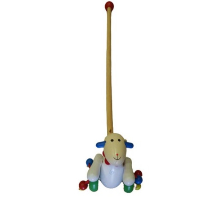 Ahelos játék, Bárány, Tolójáték, Fa, 50 cm
