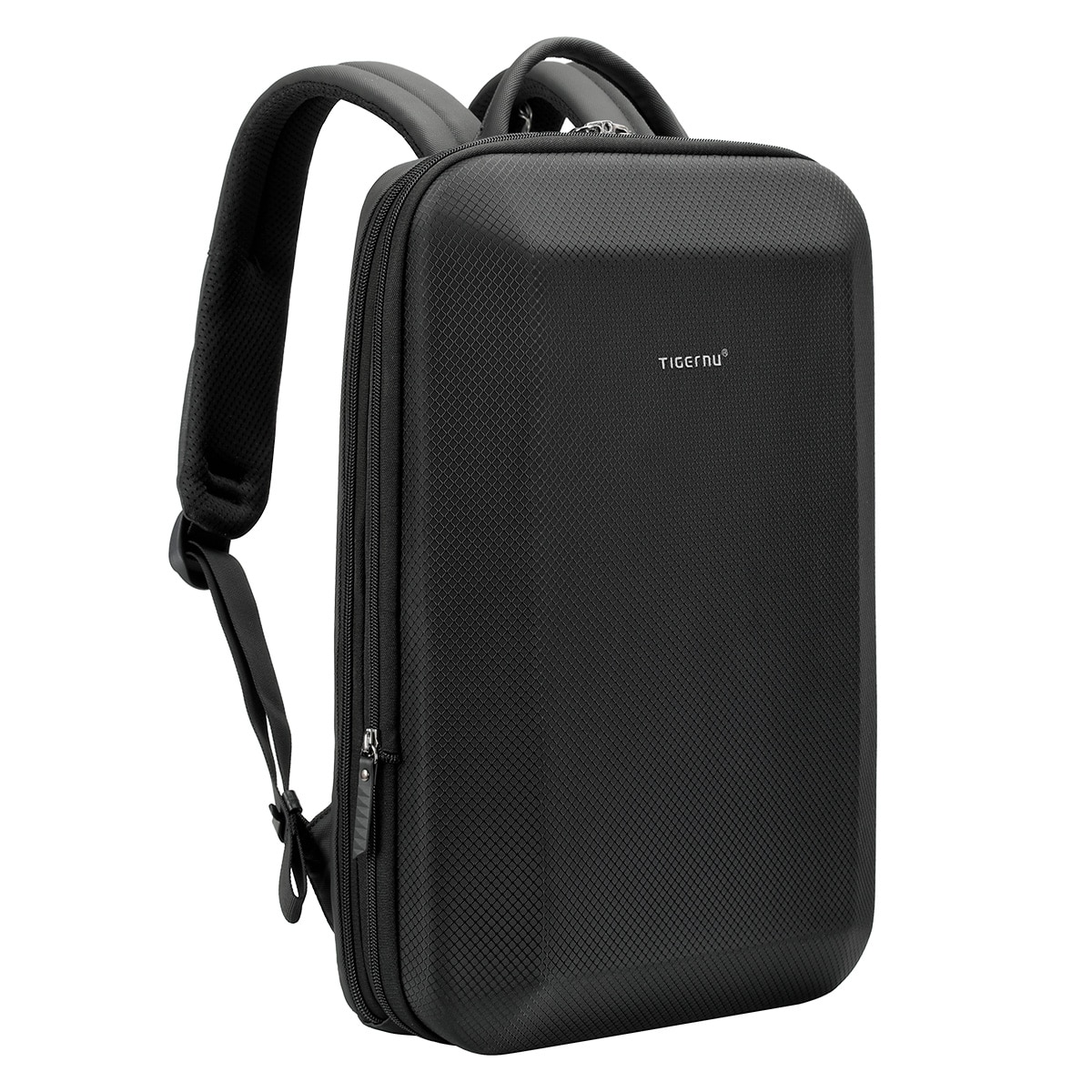 Rucsac laptop 15.6" business cu carcasa rigida din material impermeabil, expandabil, TIGERNU, 30x9/15x45 cm, Negru