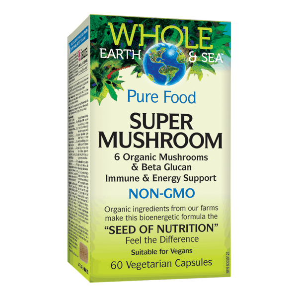 Хранителна добавка Natural Factors Super Mushroom Whole Earth And Sea® х 60 капсули Emagbg 3179