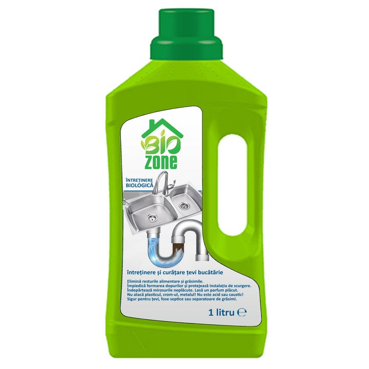 Megoldás konyhai csövek karbantartására, BioZone, 1L
