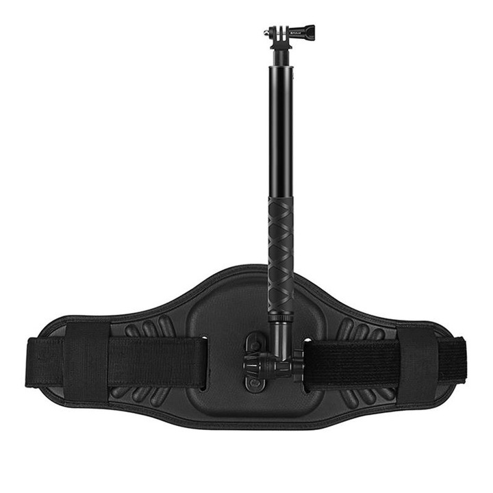 Centura cu selfie stick Puluz foto-video pentru camere video sport, filet universal 1/4, Negru