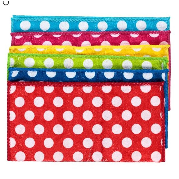 Set 6 Lavete multifunctionale din 100% microfibra, 30x30 cm, multicolor