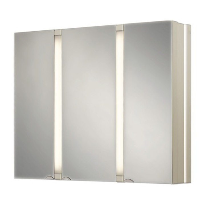 Dulap baie cu oglinda Jokey Sunalu, cu iluminare, aluminiu, 80x65 cm, IP 20