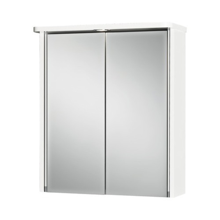 Dulap baie cu oglinda Jokey Tamrus, iluminare LED, PAL, 55x63 cm, alb, IP 20