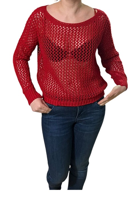 Női pulóver, Guess-Mira, piros, S
