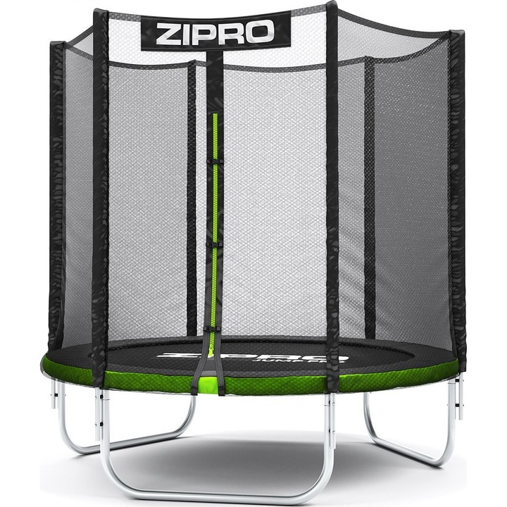 Trambulina de gradina Zipro Jump Pro Premium, 6ft, 183cm, cu plasa de protectie exterioara
