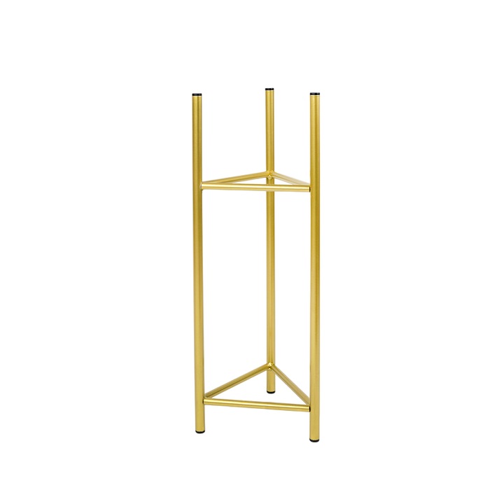 Suport Ghiveci Flori, Lizio M, 23x60 Cm, Din Metal Rezistent, Ideal Pentru Plante De Interior Sau Exterior, Stabilitate Sporita, Usor De Montat Si Curatat, Perfect Pentru Orice Tip De Ghiveci, Auriu