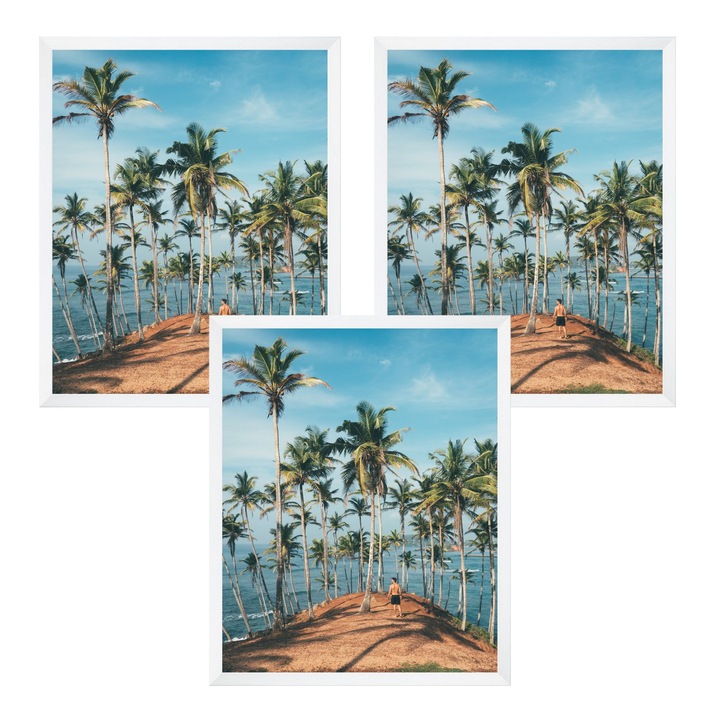 Set rame foto, 3 bucati 40x50 cm, MPINK, alb