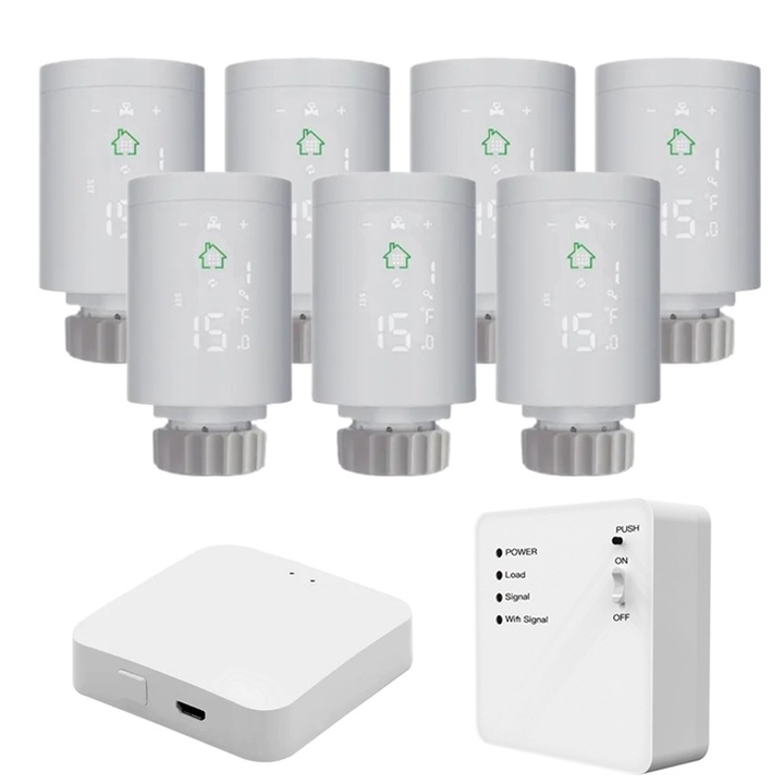 Pachet automatizare incalzire Perfect ZigBee pentru centrala si 7 radiatoare, Daver