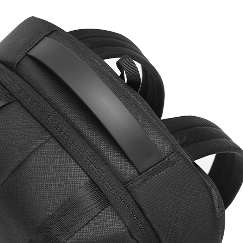 Rucsac laptop 13.3", sport casual, din material impermeabil rigid, cu buzunar antifurt, Tigernu, 30x14x43 cm, Negru